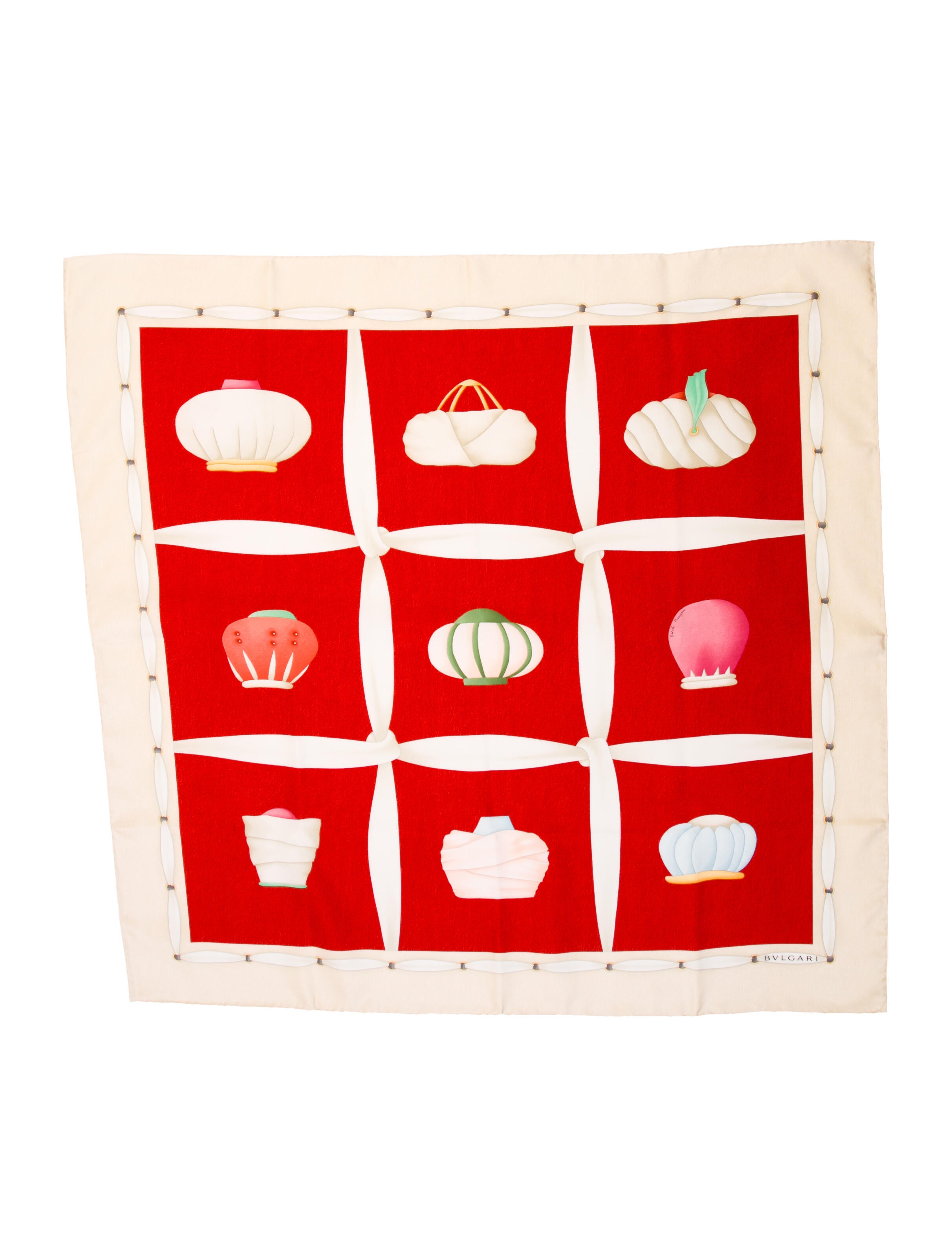 Bvlgari Silk Printed Scarf w/ Tags