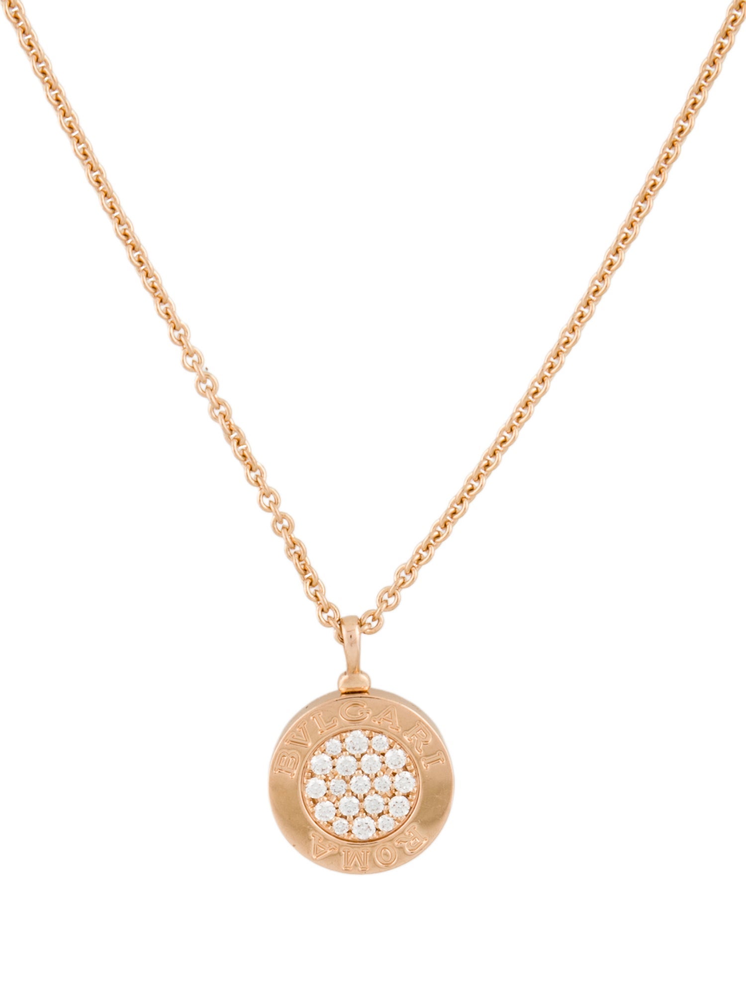 Bvlgari 18K Onyx & Diamond Bvlgari Bvlgari Pendant Necklace