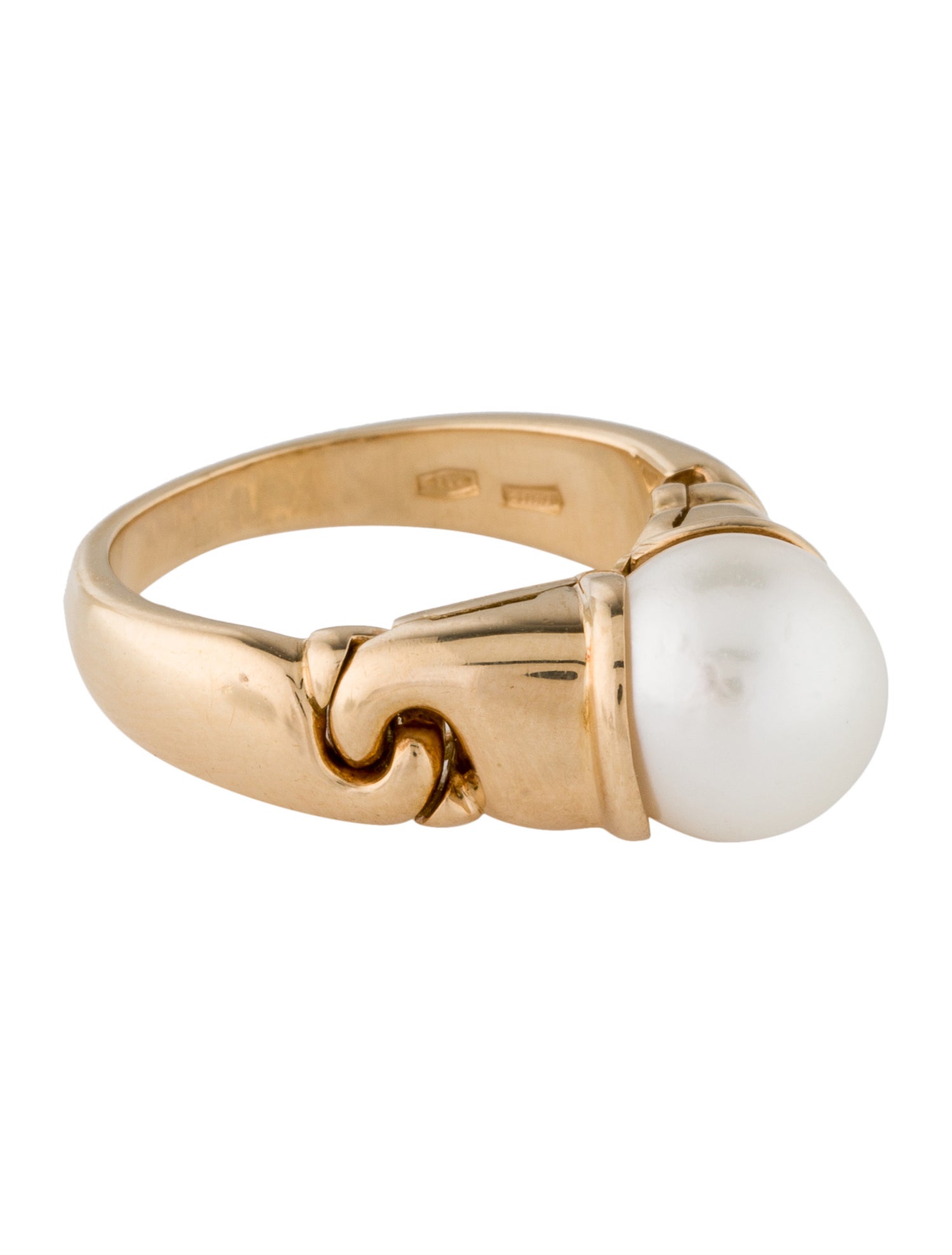Bvlgari 18K Pearl Passo Doppio Ring