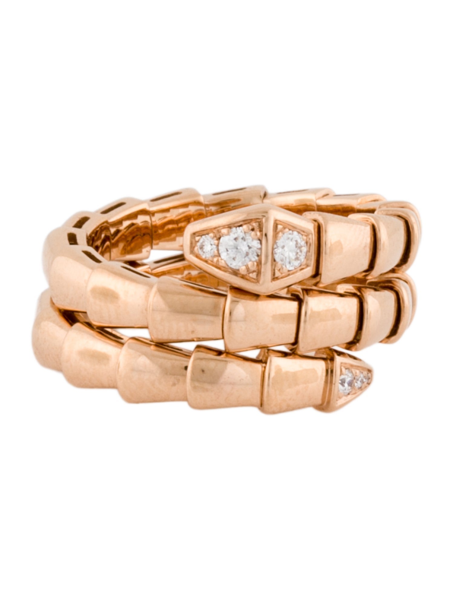 Bvlgari 18K Diamond Serpenti Viper Ring