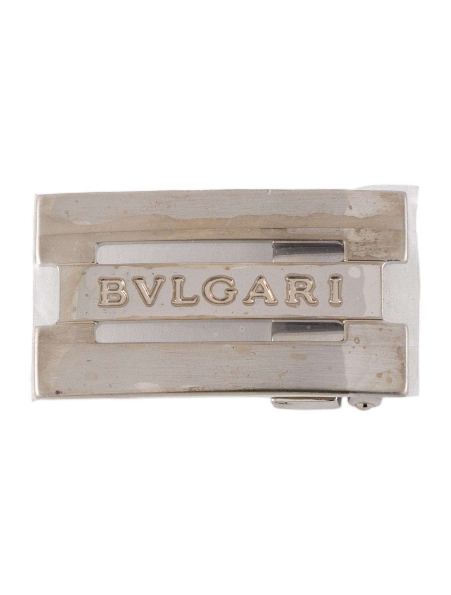 Bvlgari Silver-tone Logo Buckle