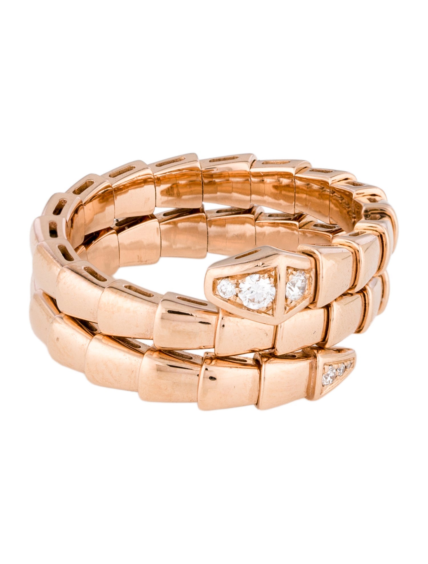 Bvlgari 18K Diamond Serpenti Viper Ring