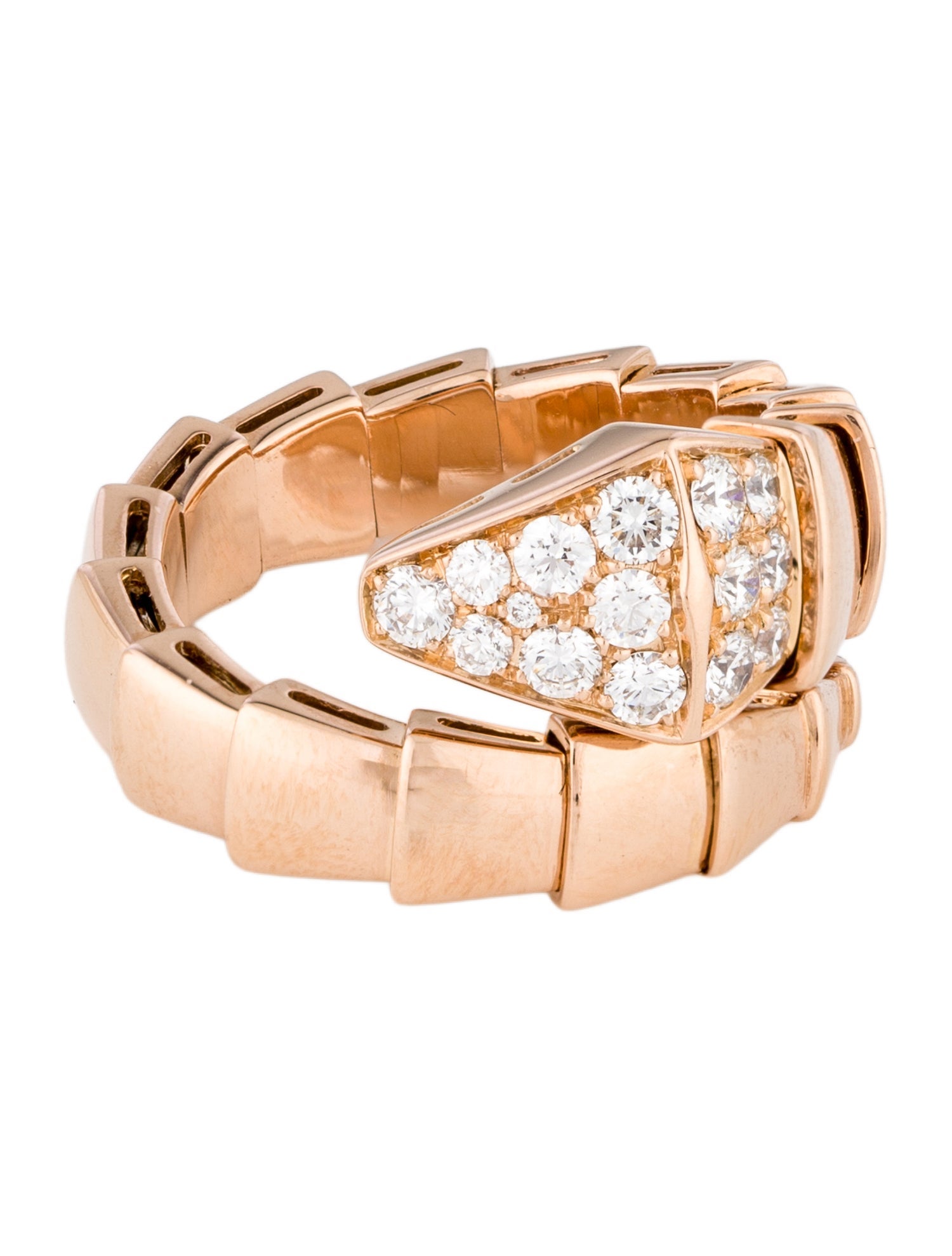 Bvlgari 18K Diamond Serpenti Viper Ring