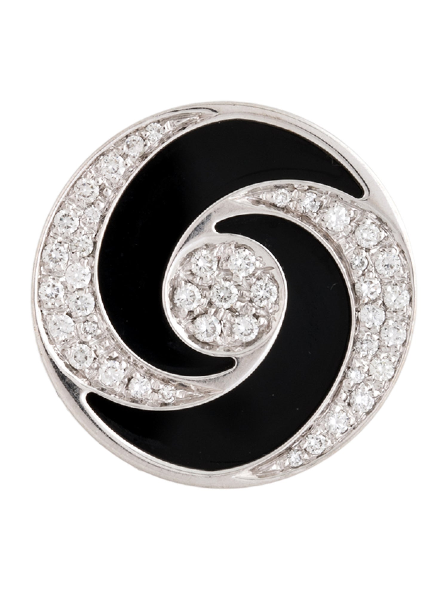 Bvlgari 18K Onyx & Diamond Hypnotic Spinning Ring