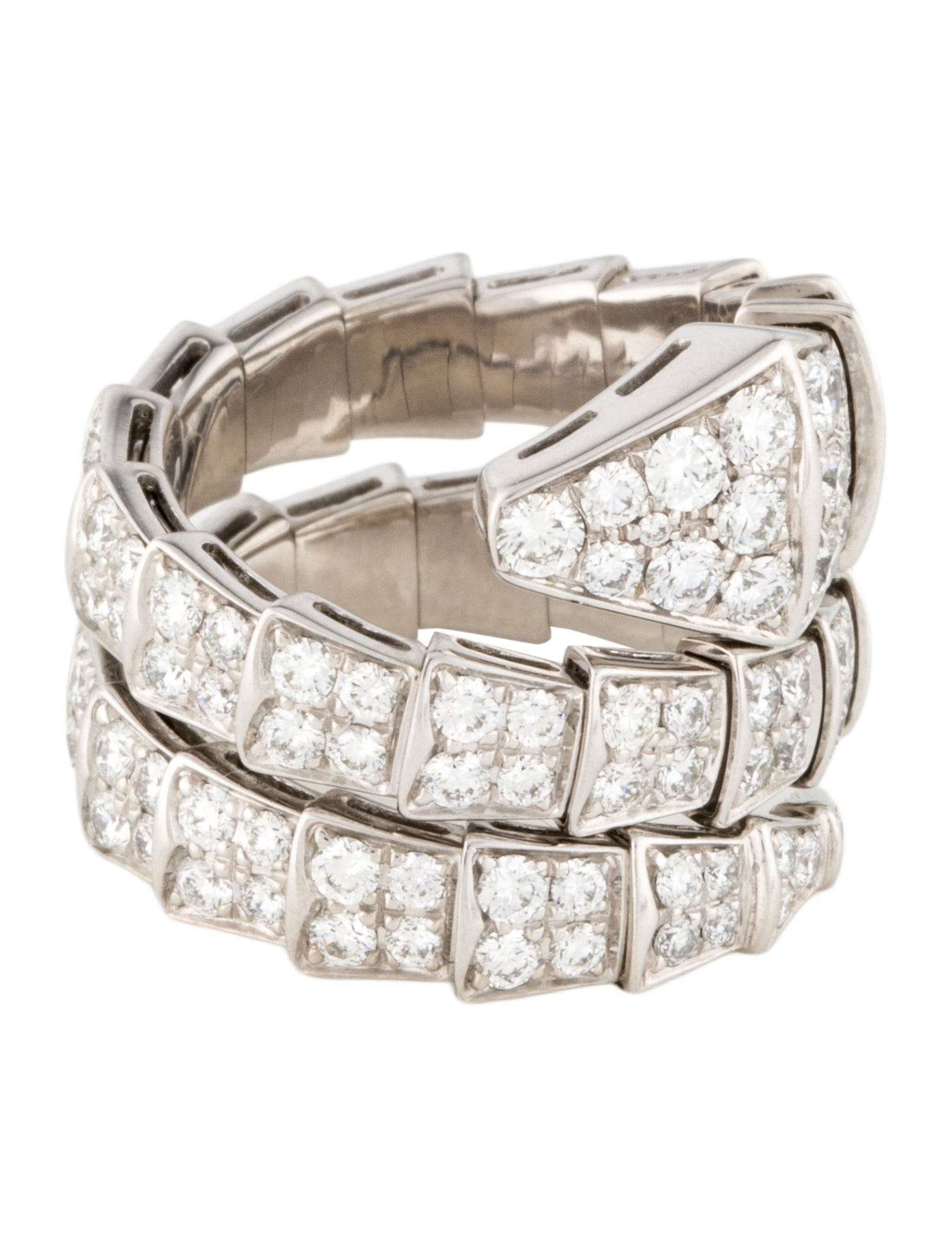 Bvlgari 18K 2.77ctw Diamond Serpenti Ring
