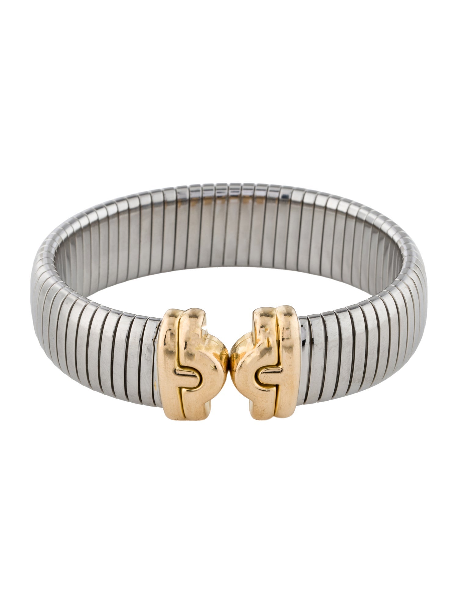 Bvlgari Vintage Two-Tone Parentesi Tubogas Cuff