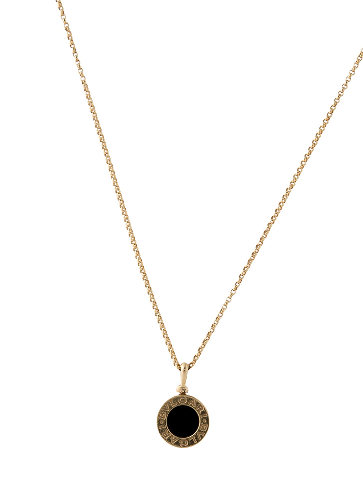 Bvlgari 18K Onyx Bvlgari Bvlgari Pendant Necklace