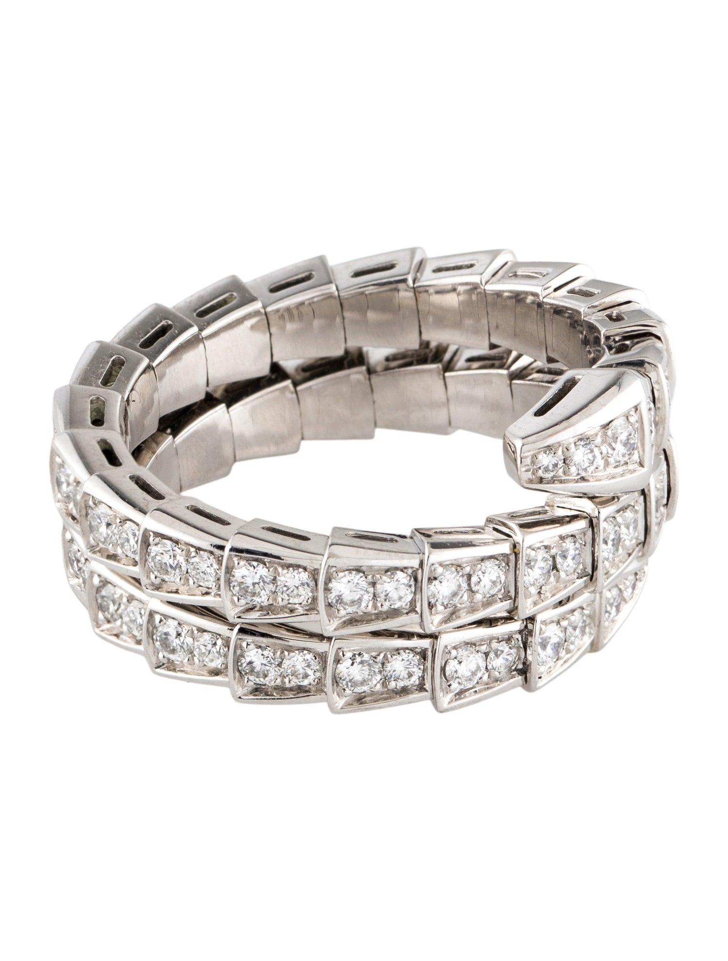 Bvlgari 18K Diamond Serpenti Viper Ring