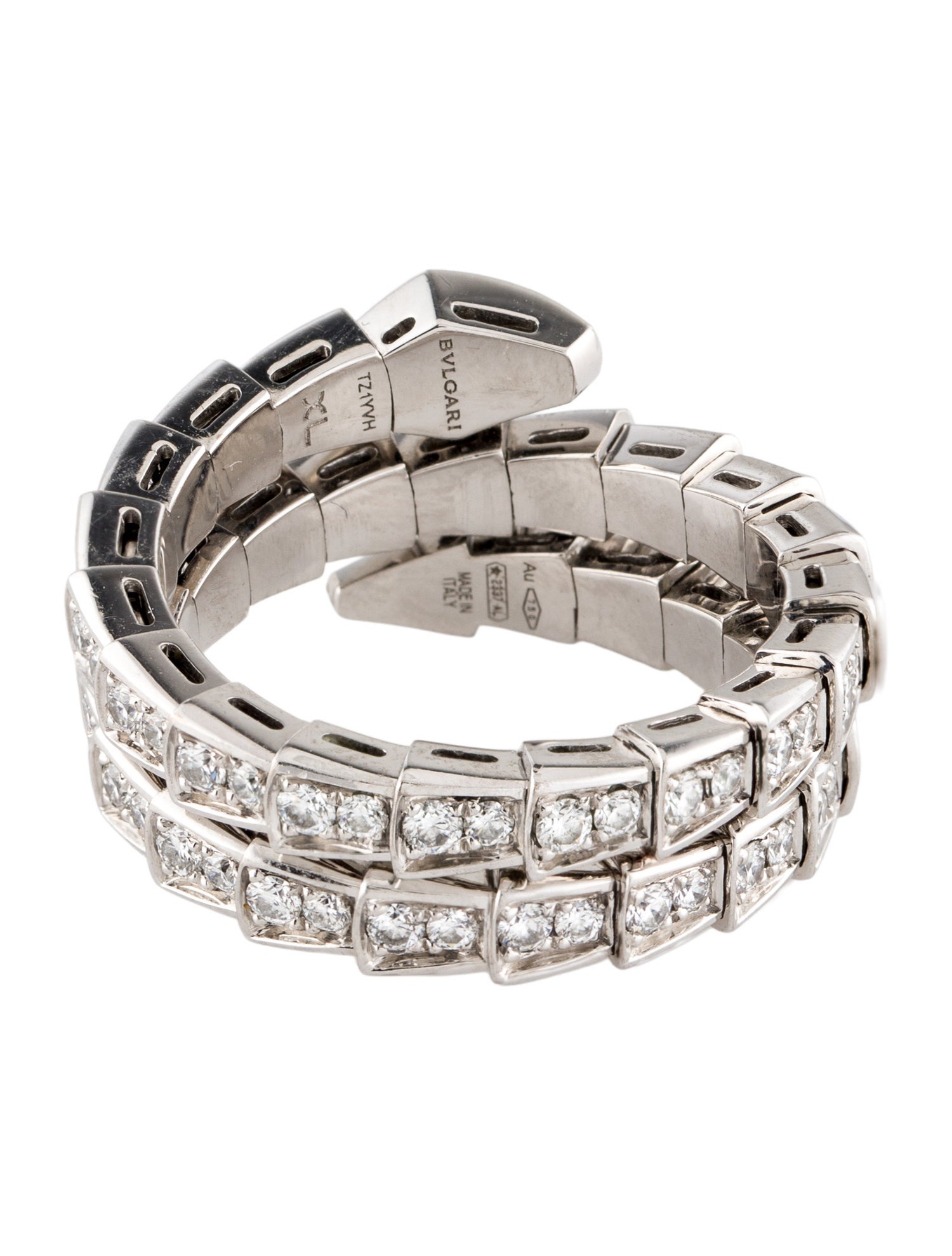 Bvlgari 18K Diamond Serpenti Viper Ring