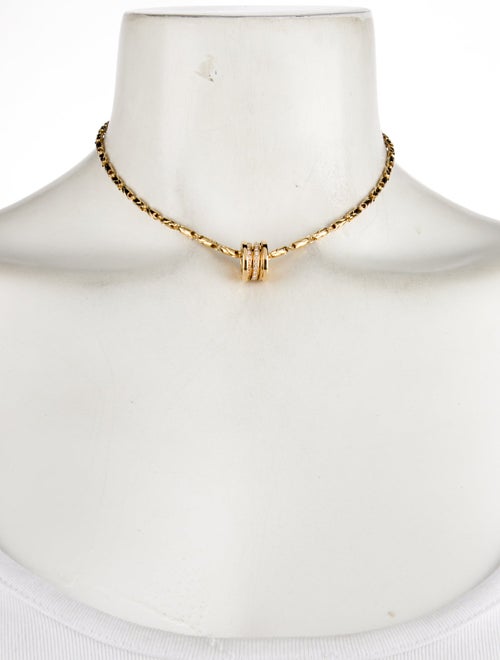 Bvlgari 18K Diamond B.zero1 Pendant w/Passo Doppio Link Chain Necklace