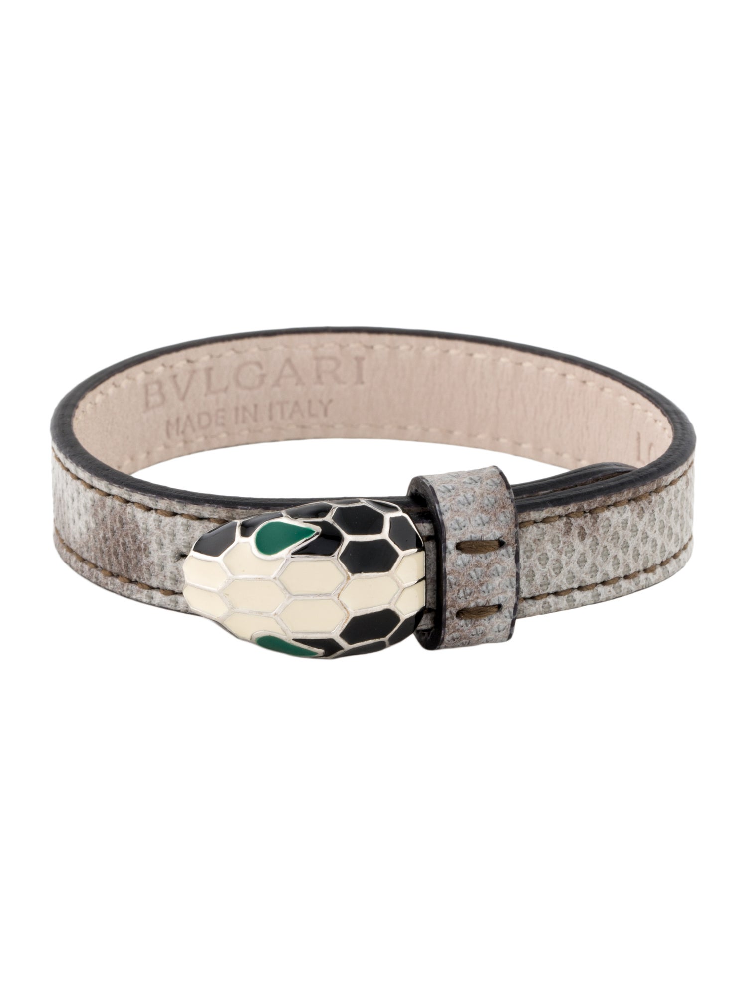 Bvlgari Leather Serpenti Forever Bracelet
