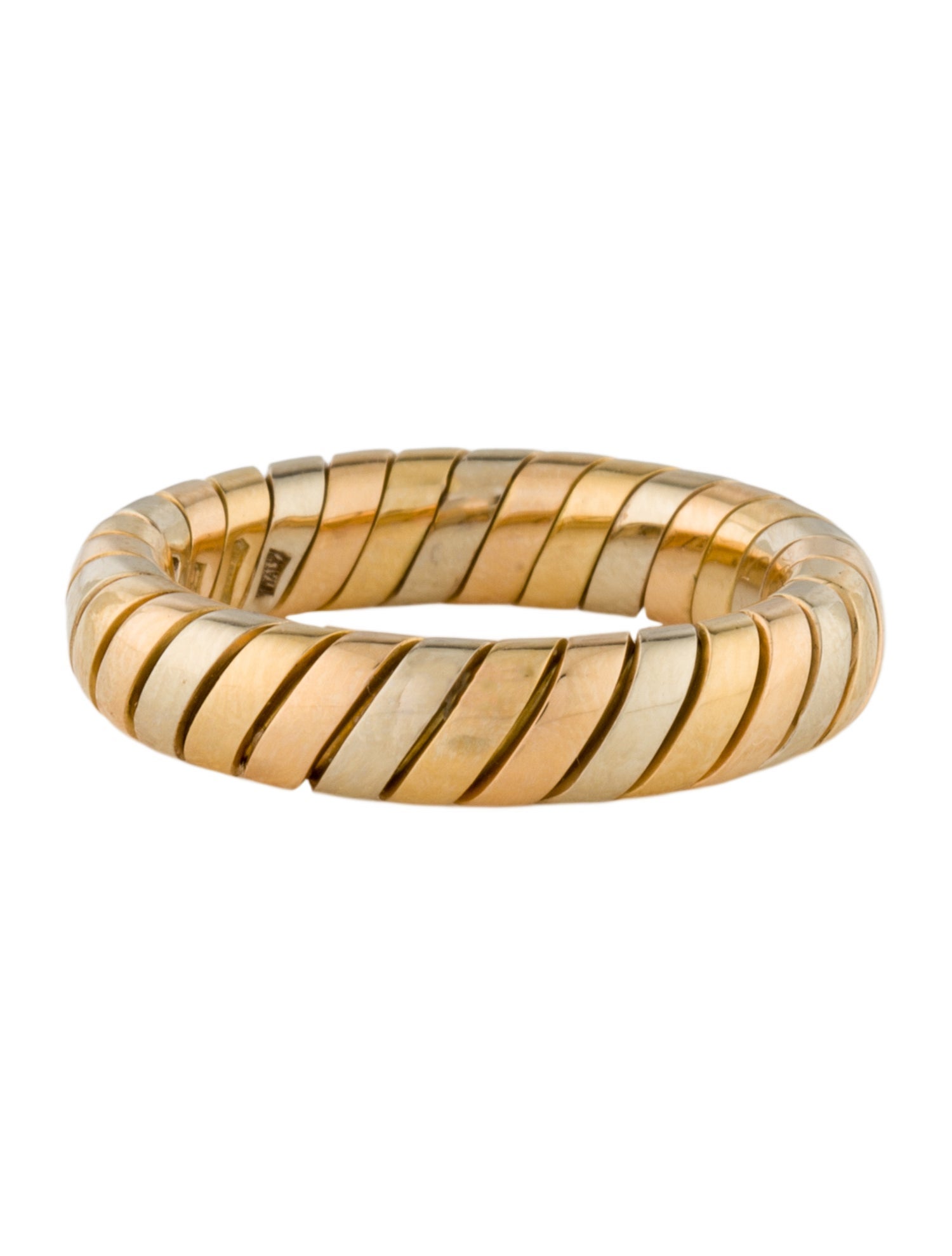 Bvlgari 18K Tri-Tone Tubogas Band