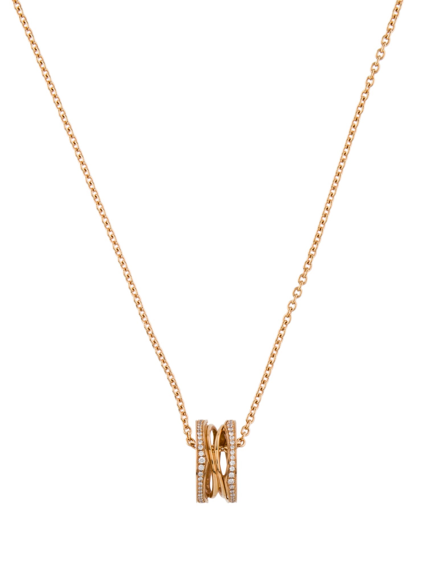 Bvlgari 18K Diamond B.zero1 Legend Pendant Necklace