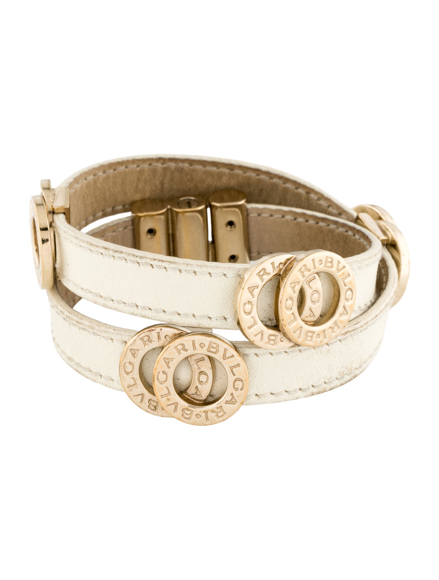 Bvlgari Leather Wrap Bracelet