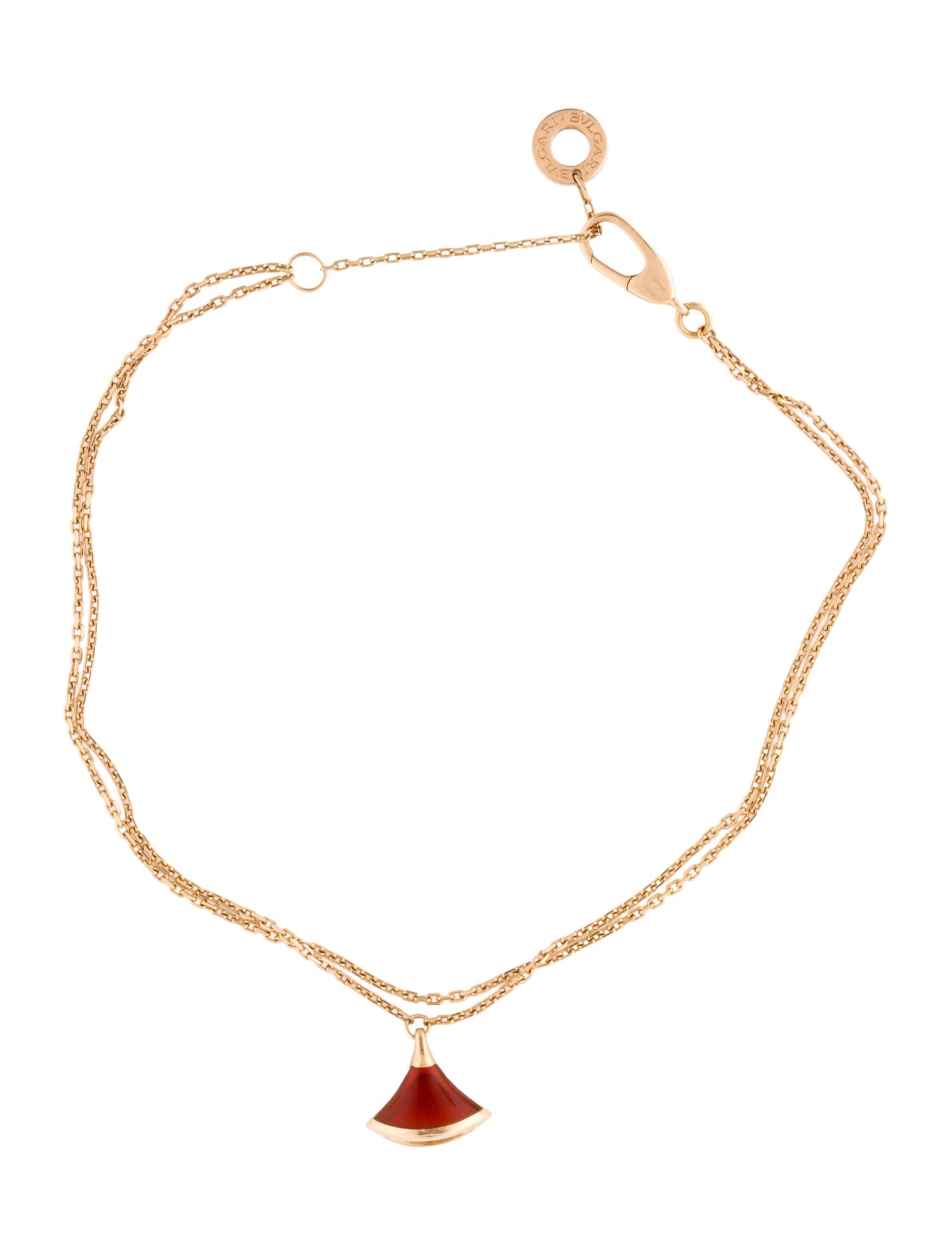Bvlgari 18K Carnelian Divas' Dream Charm Bracelet