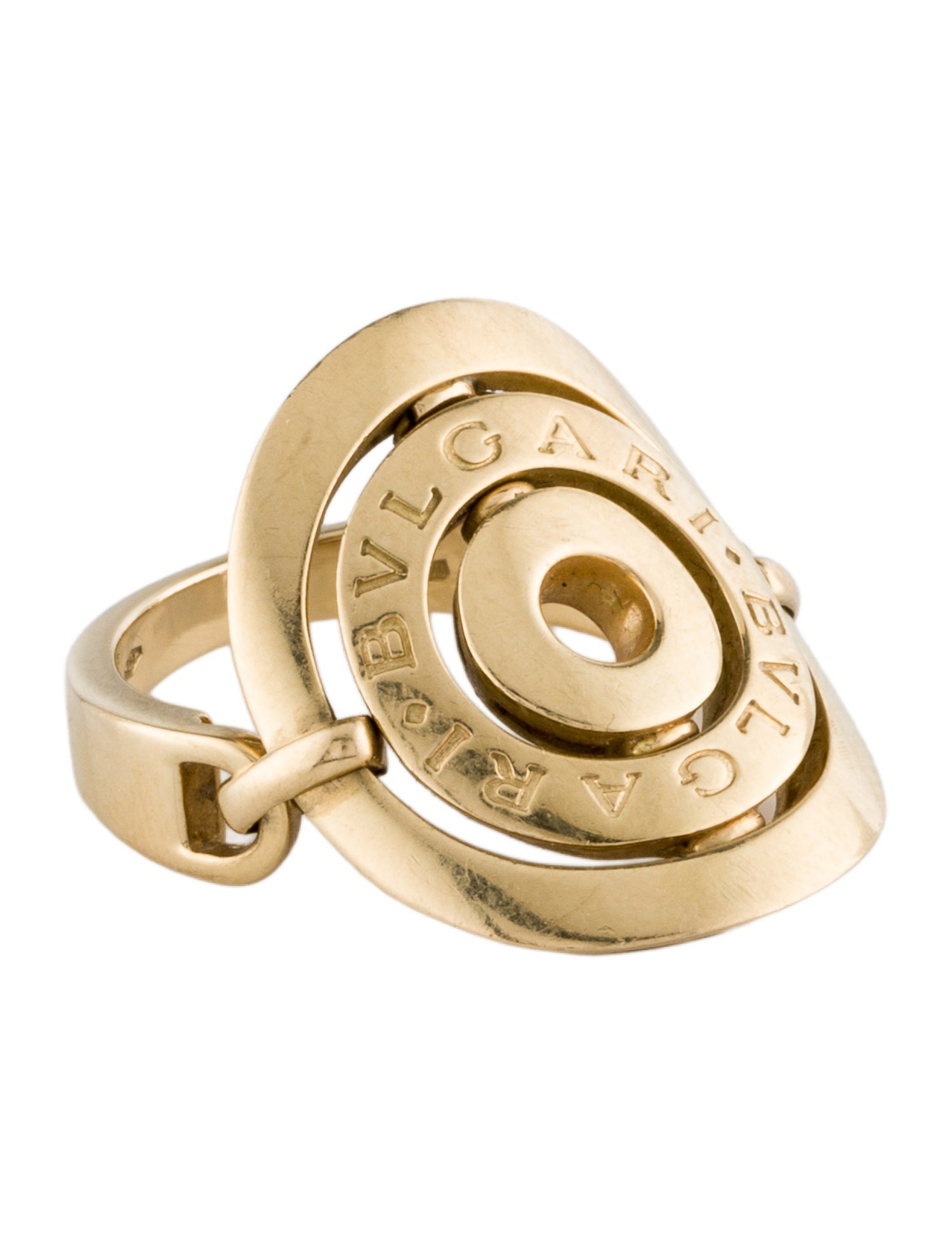Bvlgari Vintage 18K Astrale Cerchi Shield Ring