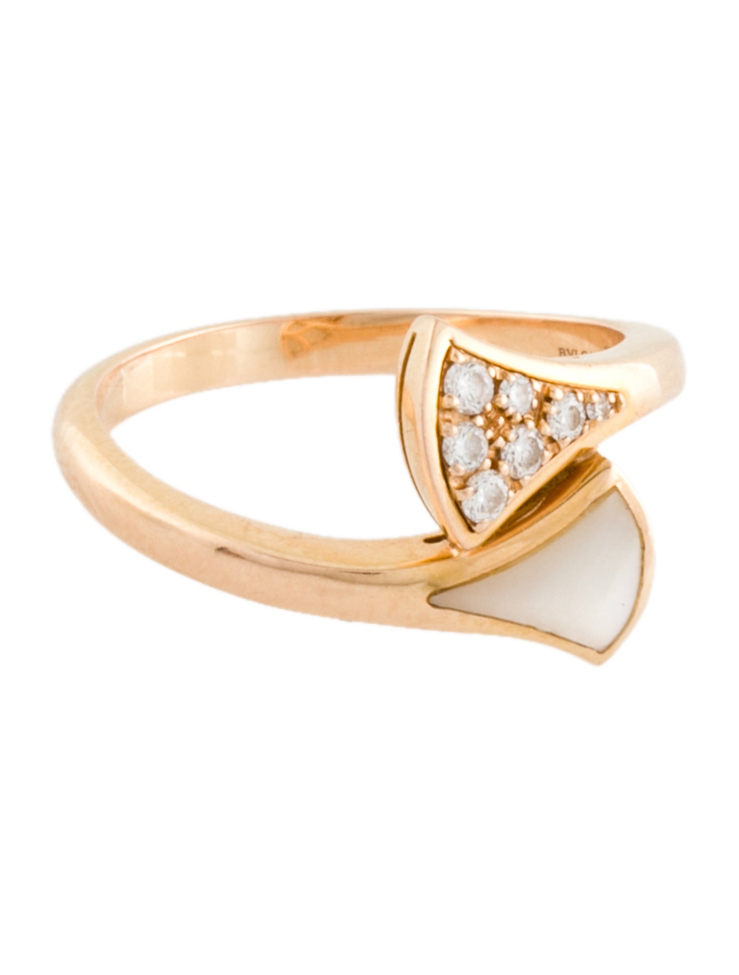 Bvlgari 18K Mother of Pearl & Diamond Divas' Dream Ring