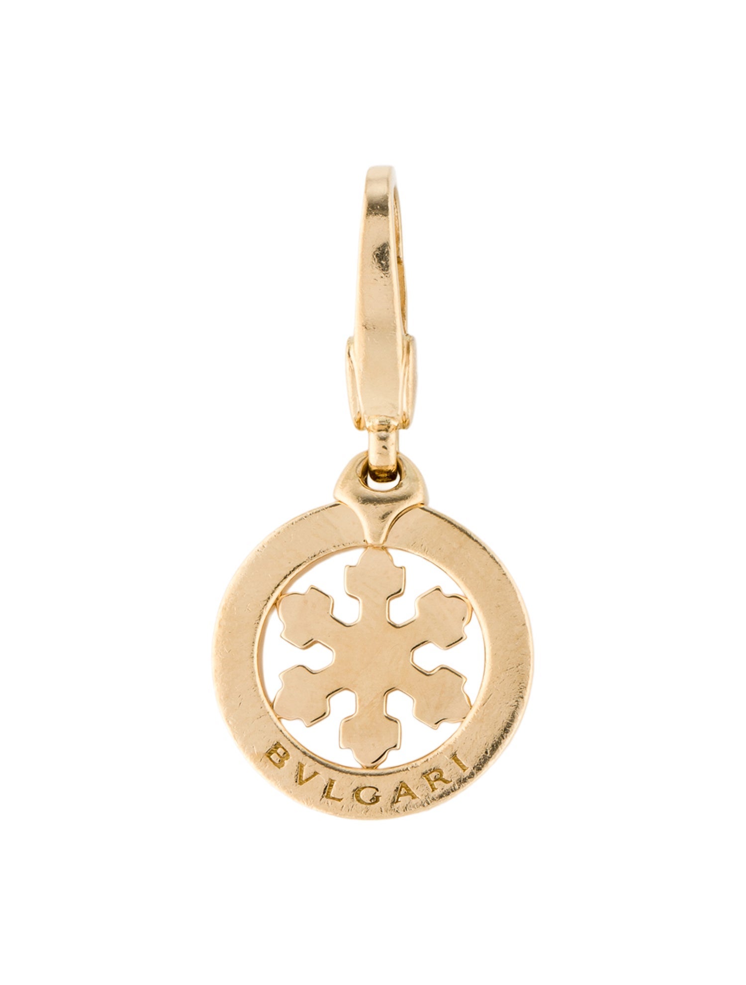 Bvlgari 18K Tondo Snowflake Charm Pendant