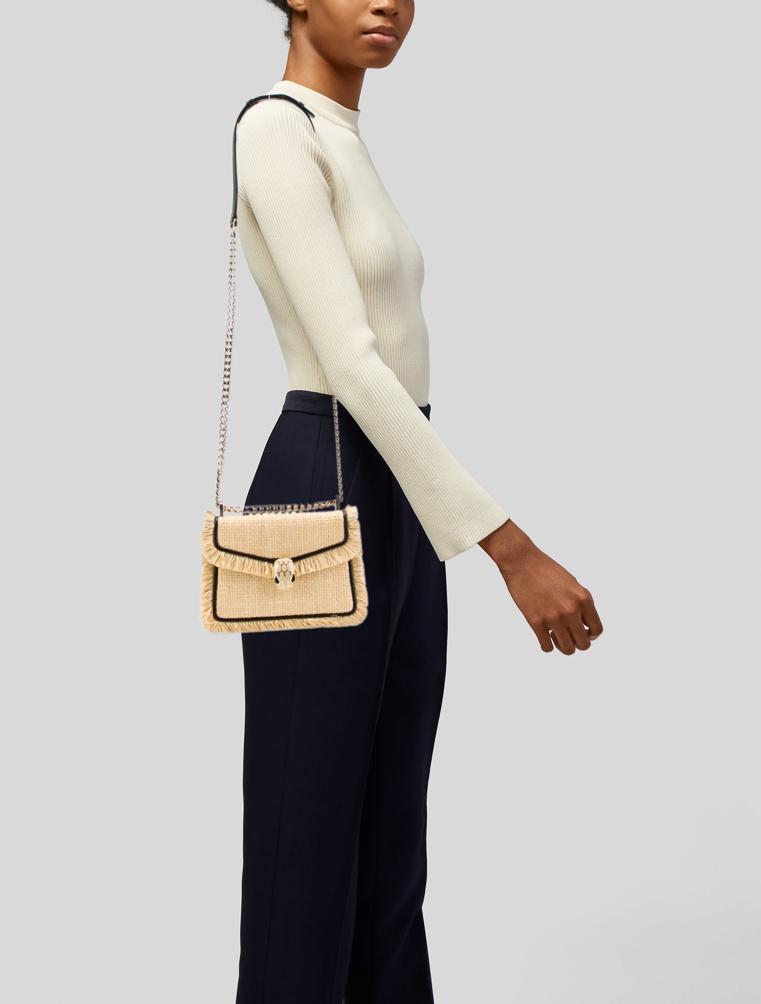 Bvlgari Raffia Serpenti Forever Mini