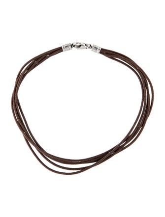 Bvlgari Leather Multi-Strand Choker