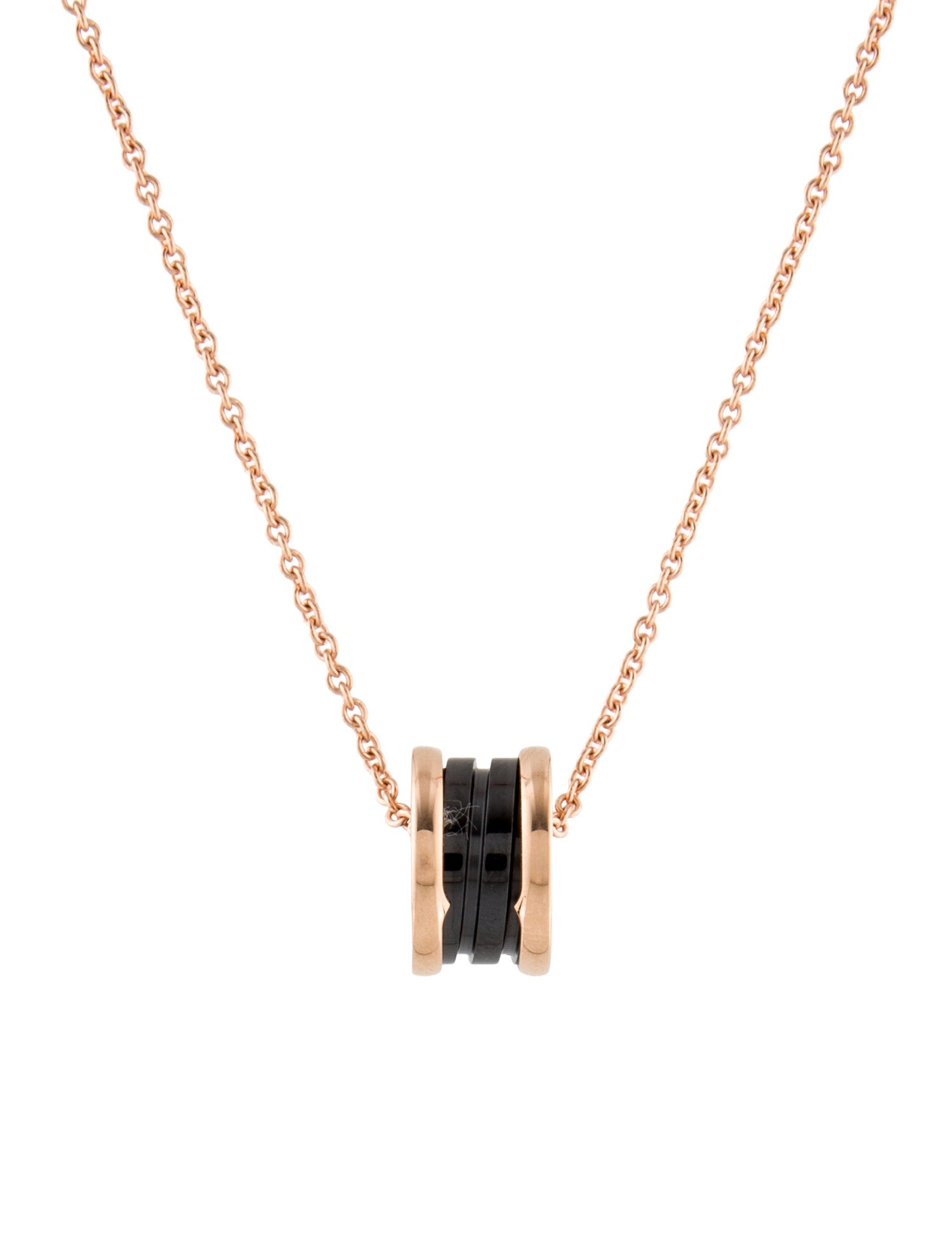 Bvlgari 18K Ceramic B.zero1 Pendant Necklace