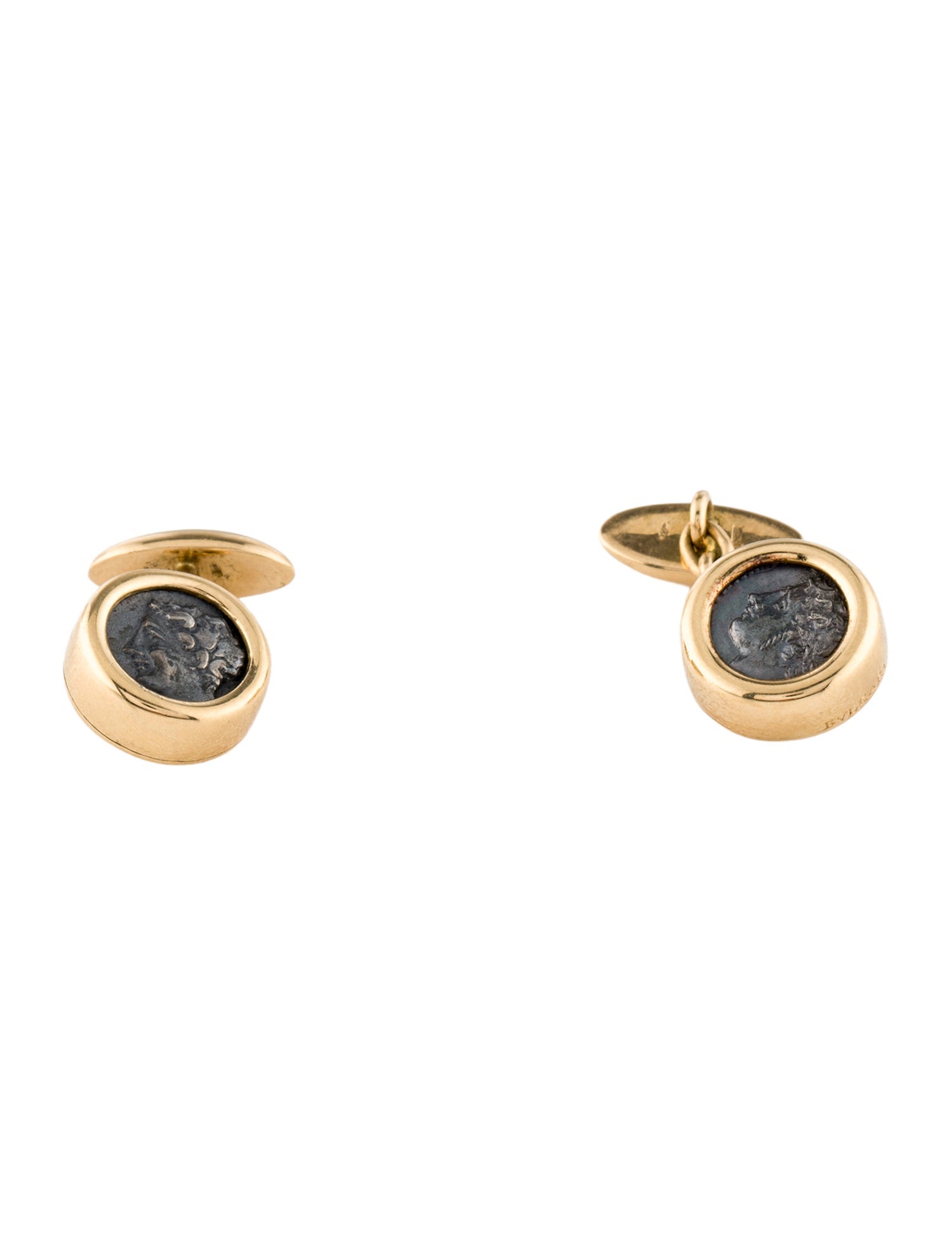 Bvlgari 18K Ancient Coin Monete Cufflinks