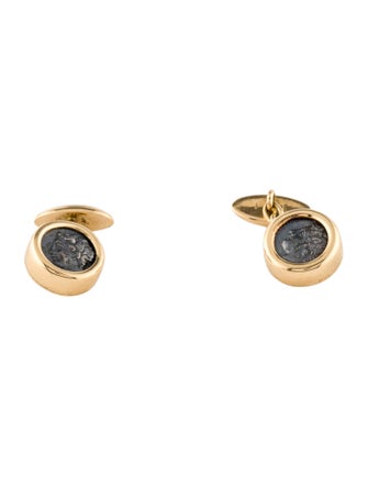 Bvlgari 18K Ancient Coin Monete Cufflinks