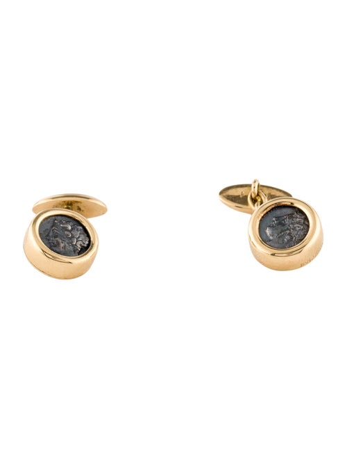 Bvlgari 18K Ancient Coin Monete Cufflinks