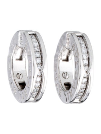 Bvlgari 18K Diamond B.zero1 Hoop Earrings”
