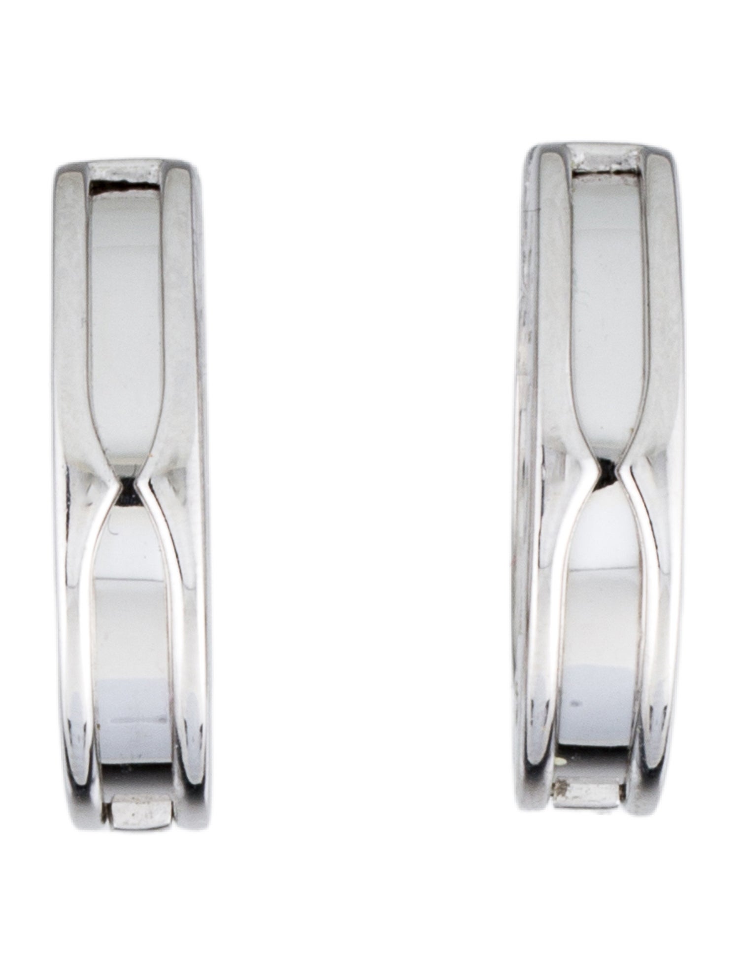 Bvlgari 18K Diamond B.zero1 Hoop Earrings”