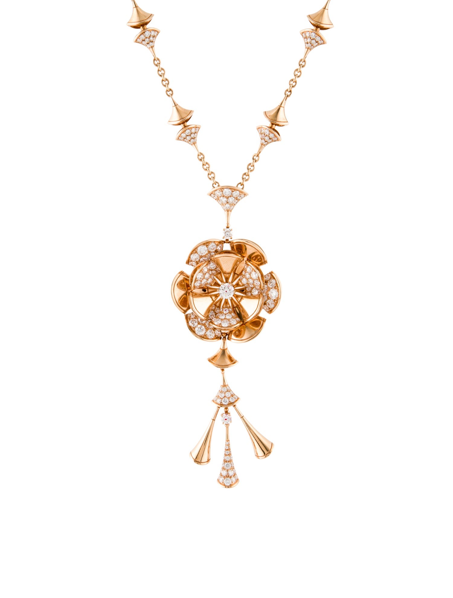 Bvlgari 18K 5.65ctw Diamond Divas' Dream Pendant Necklace