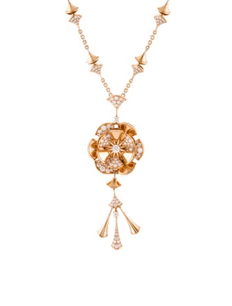 Bvlgari 18K 5.65ctw Diamond Divas' Dream Pendant Necklace