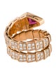 Bvlgari 18K Tourmaline & Diamond Serpenti Viper Band Ring