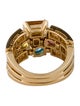 Bvlgari 18K Allegra Multi-Stone Three Row Ring