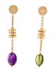 Bvlgari 18K Amethyst & Peridot B.zero1 Drop Earrings