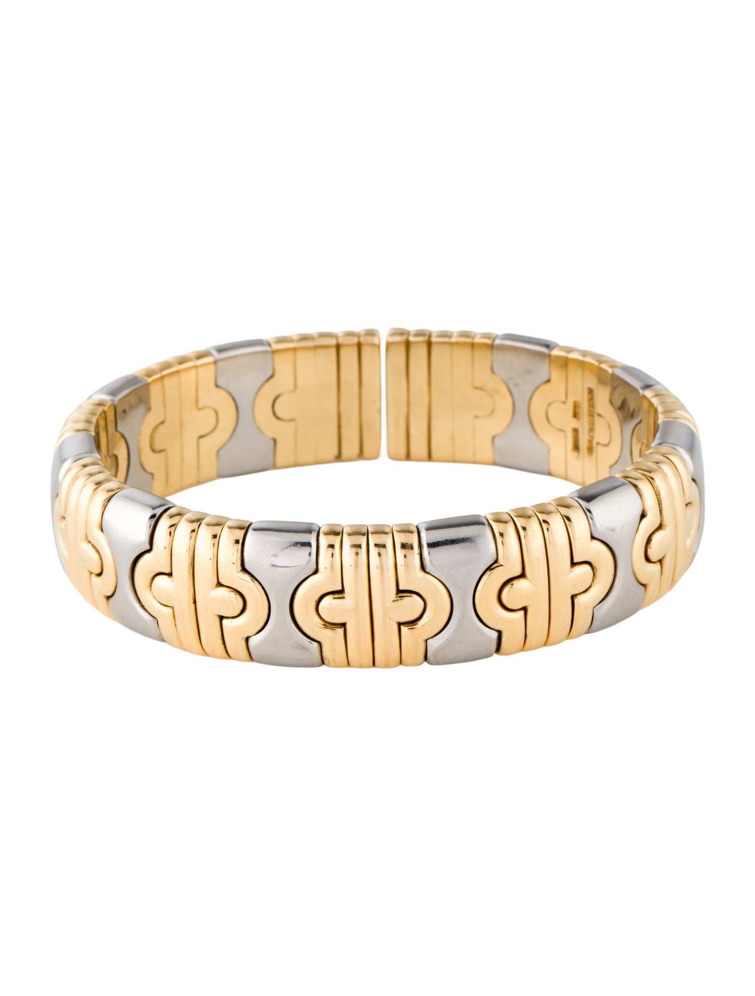 Bvlgari Vintage Two-Tone Parentesi Cuff Bracelet