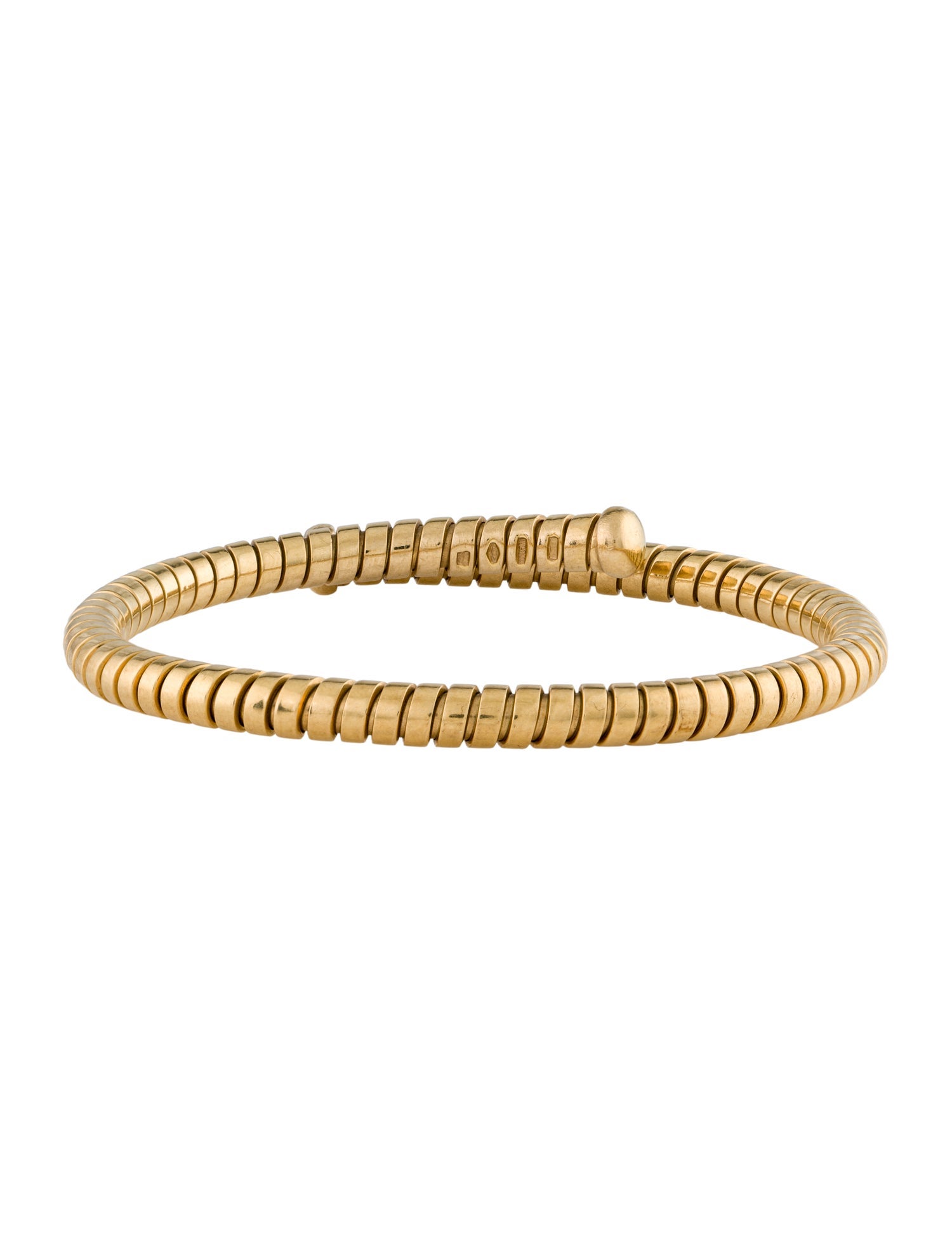 Bvlgari 18K Tubogas Flexible Bangle Bracelet