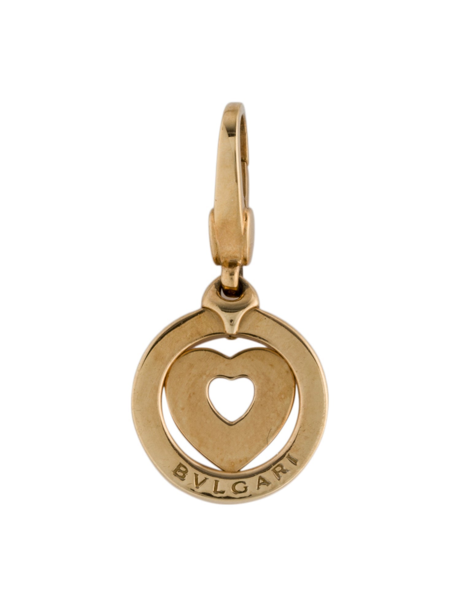 Bvlgari 18K Heart Tondo Charm