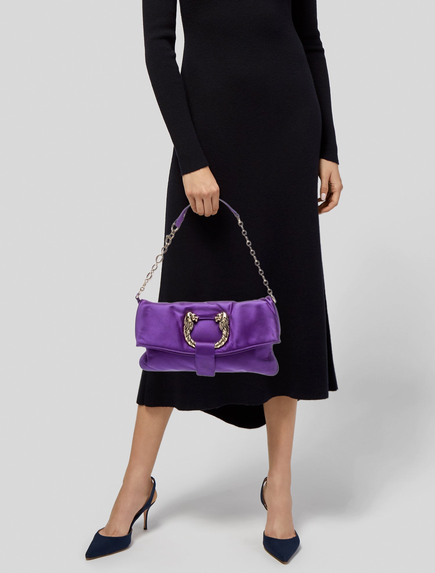 Bvlgari Satin Shoulder Bag