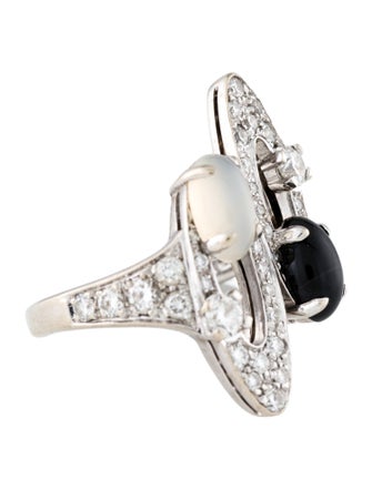 Bvlgari 18k Onyx Chalcedony & Diamond Elisia Ring