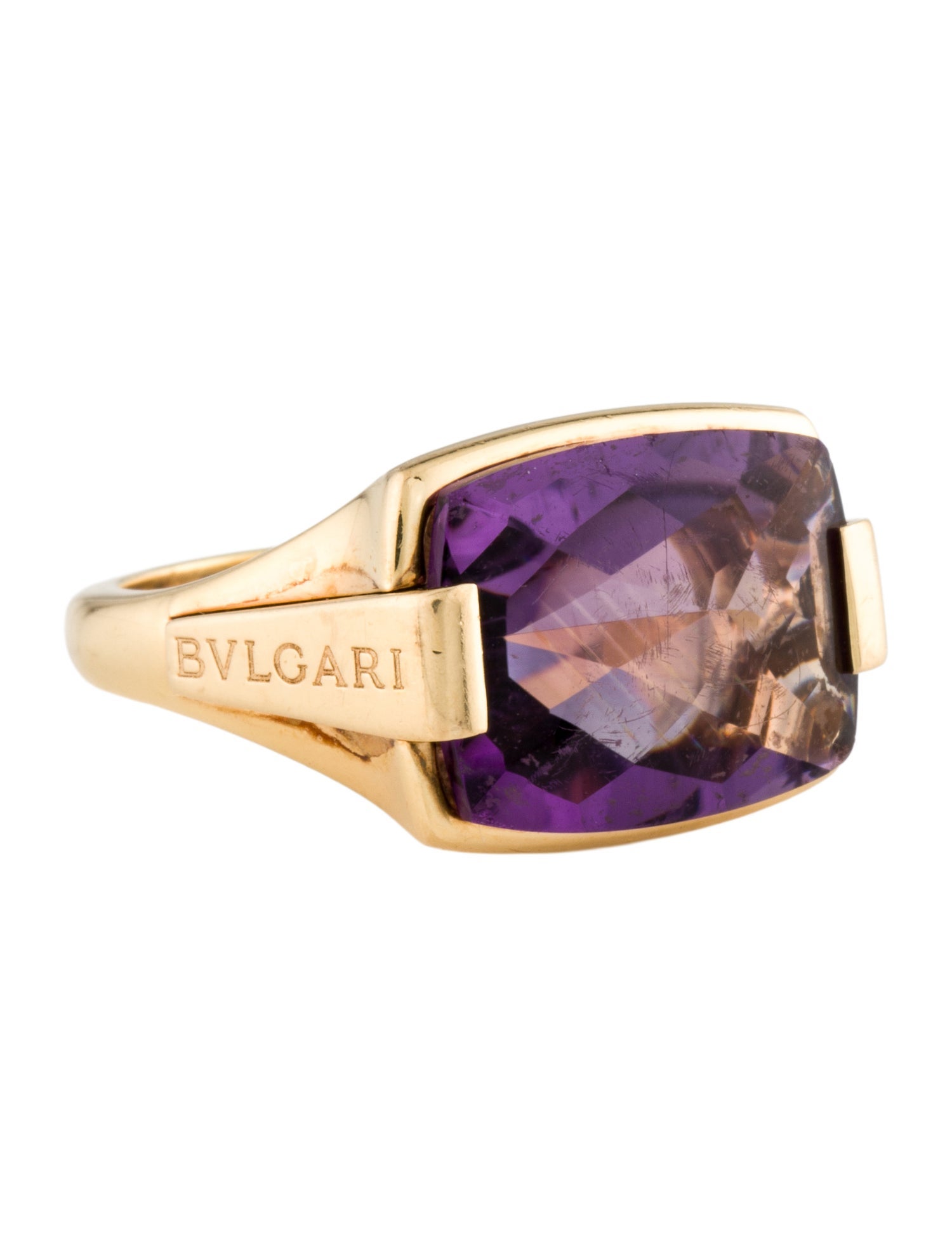 Bvlgari 18K Amethyst Metropolis Cocktail Ring