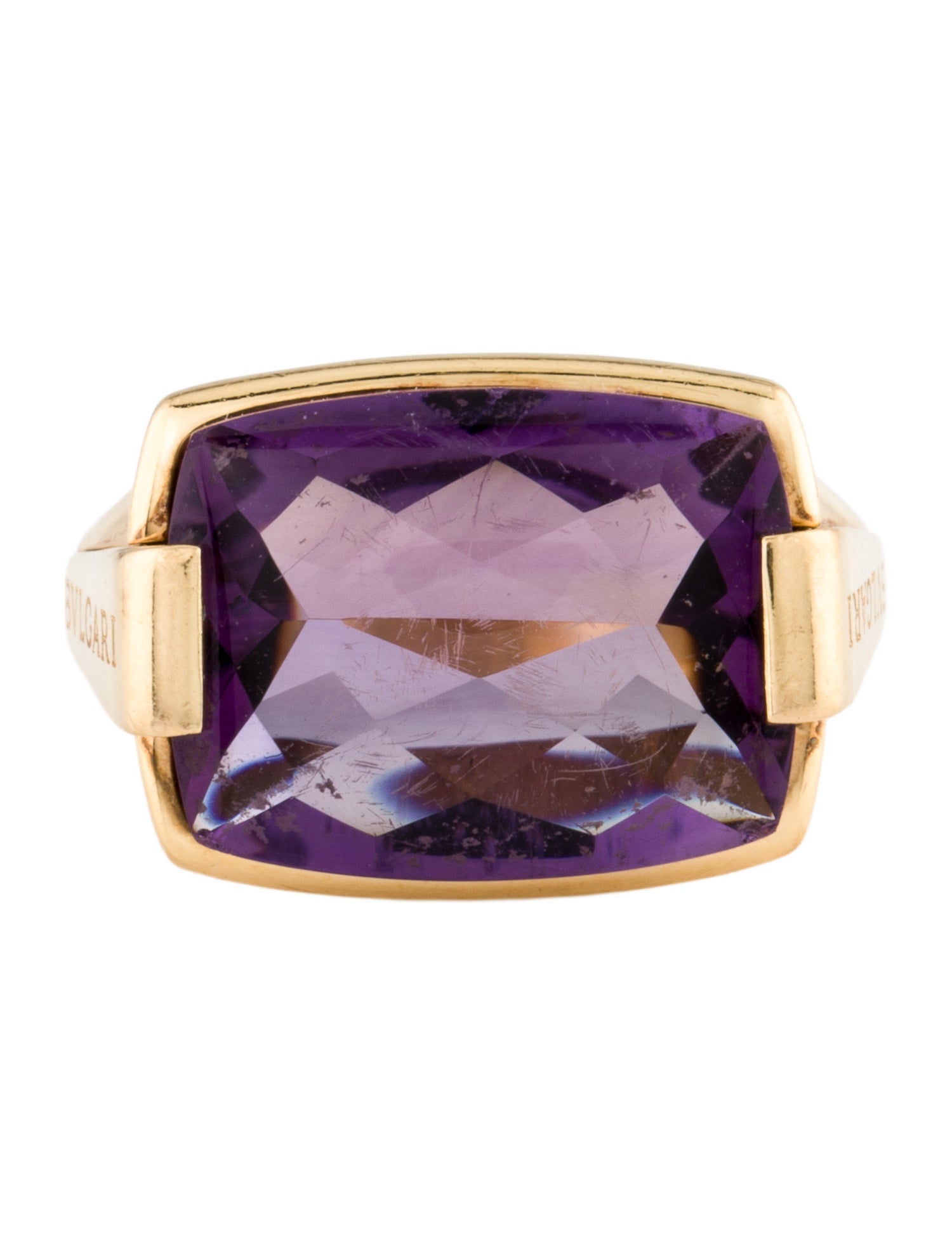 Bvlgari 18K Amethyst Metropolis Cocktail Ring