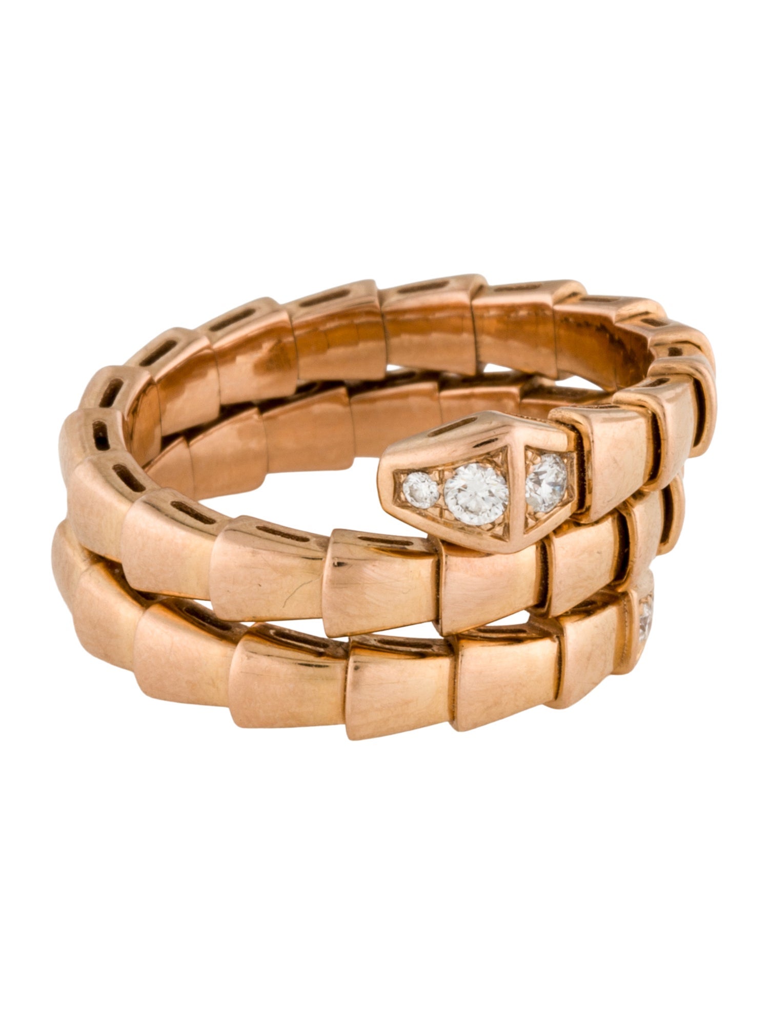 Bvlgari 18K Diamond Serpenti Viper Ring