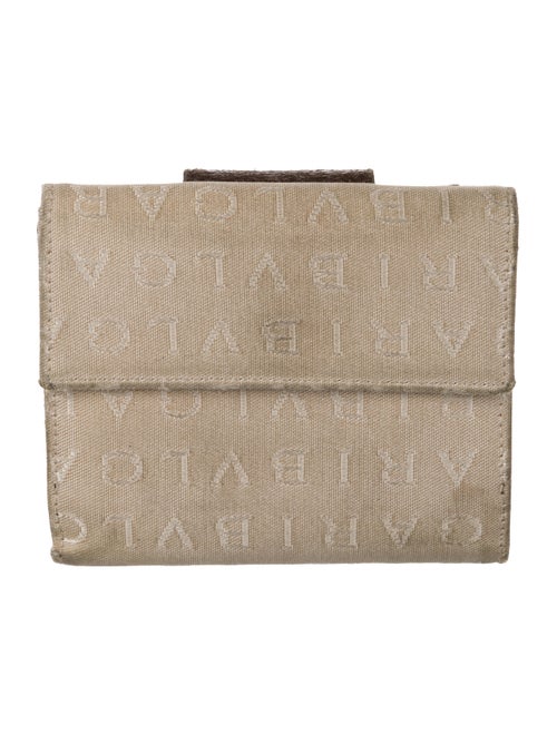 Bvlgari Leather Patterned Compact Wallet