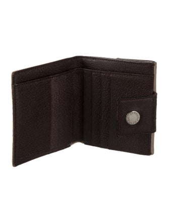Bvlgari Leather Patterned Compact Wallet