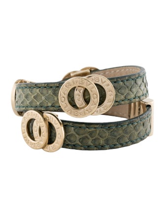 Bvlgari Snakeskin Double Coiled Wrap Bracelet