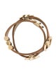 Bvlgari Leather Double Coiled Wrap Bracelet
