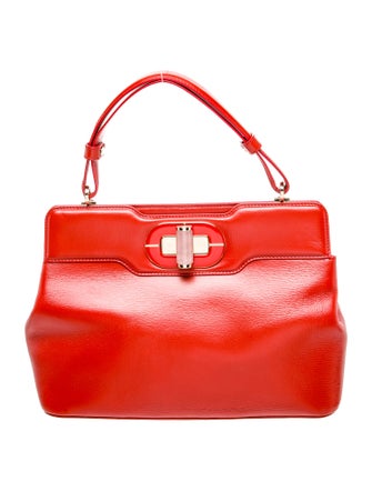 Bvlgari Leather Top Handle Bag