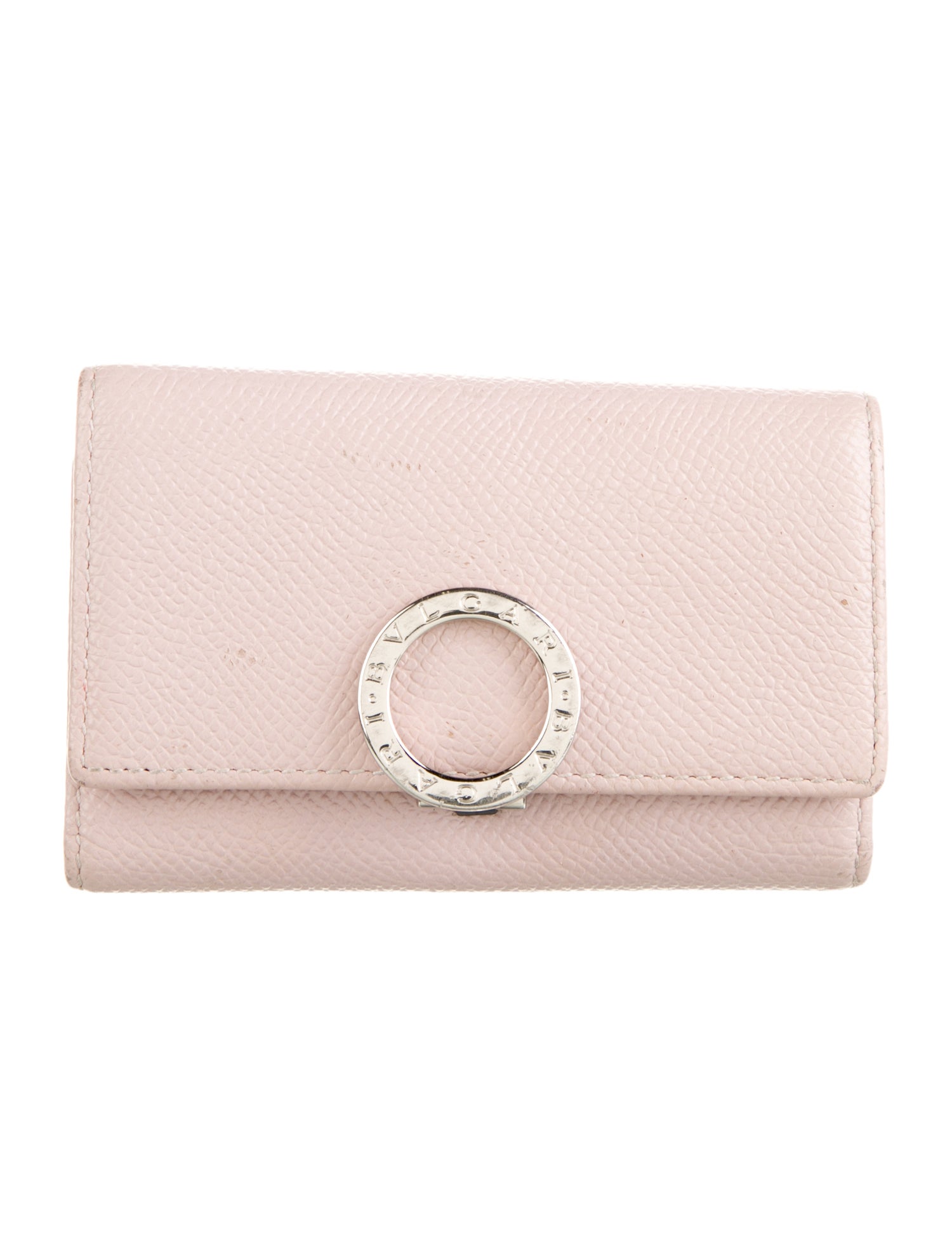 Bvlgari pink leather Bvldari keychain