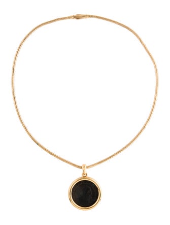 Bvlgari 18K Ancient Coin Pendant Necklace